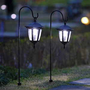 Lampes solaires pour pelouse LED IP65 résistantes à l'eau 5000K lumière du jour, lampadaire de jardin en aluminium avec détecteur de mouvement et CRI 90 - Product Image 1