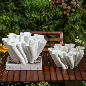 New Design Nordic Style Luxury Home Decor White <strong>3D</strong> Printing Ceramic <strong>Vase</strong> - Product Image 1