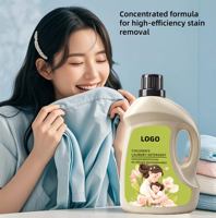 Détergent à lessive liquide à la lavande écologique OEM pour bébé et maternité, parfum végétal, élimination des odeurs, pour peaux sensibles