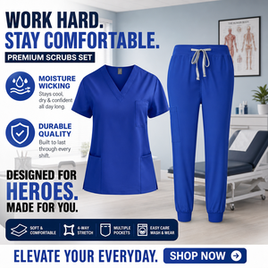 Tenues d'infirmière professionnelles extensibles, ensembles de blouses respirantes, costumes médicaux pour médecins, vêtements de travail pour le personnel hospitalier, uniformes personnalisés - Product Image 3