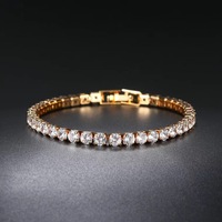 Bracelets en or et argent, diamants moissanite, zircone cubique, bracelets tennis classiques pour femmes