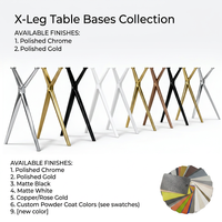 Base de table à manger en alliage d'aluminium massif en forme de V, de qualité supérieure, design moderne, pour salon et chambre à coucher, vente en gros directe d'usine chinoise