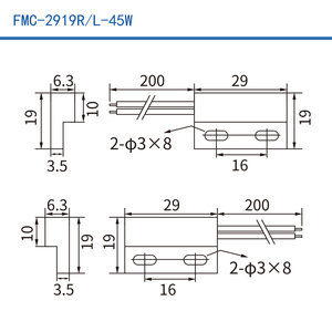 HKFAST FPS-2919R สวิตช์แม่เหล็กแบบรีดพร้อมรูยึดขนาด 5 มม. ทนอุณหภูมิสูง -40~125 องศา ° เซ็นเซอร์ตำแหน่งแม่เหล็กแบบ C สำหรับอุปกรณ์อุตสาหกรรม - Product Image 2