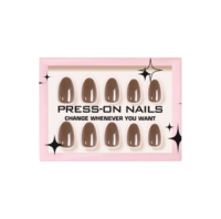 30 pièces de faux ongles en PMMA, ongles à coller, ongles personnalisés à coller, ensemble de faux ongles, faux ongles écologiques, faux ongles chromés à coller