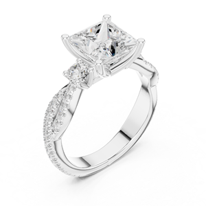 Elegante Anillo de Diamantes Cultivados en Laboratorio de Oro de 14Kt, 18Kt y 22Kt para Mujer, Chapado en Rodio, Anillo de Compromiso, Boda, Joyería Fina de Lujo - Product Image 4