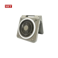 Ventilateur solaire rechargeable silencieux à flux d'air rapide, design 2-en-1 pour bureau et suspension, idéal pour tente