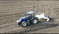 Contrôleur laser double Runtu (téléscopique 3m-5m) pour niveleuse agricole robuste en acier, attache de tracteur, système hydraulique pour terrains