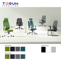 Chaise de bureau ergonomique moderne en maille avec support lombaire, robuste, OEM, pour la maison, le bureau, la chambre, l'hôpital et l'atelier