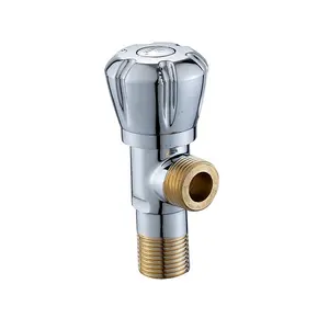 2 Way Bathroom Hot And Cold Water Stop Brass Angle Valve