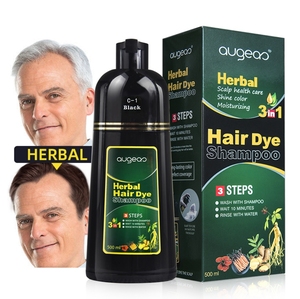 China Factory 500ml Augeas Brands Herbal Hair Color <b>Shampoo</b> Hair Dye <b>Shampoo</b> - Product Image 1