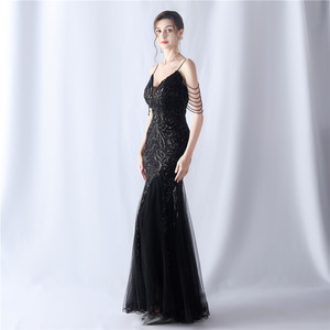 31562 #   Vestidos <span class=keywords><strong>de</strong></span> Noche <span class=keywords><strong>de</strong></span> Lujo <span class=keywords><strong>de</strong></span> Alta Gama con Lentejuelas, Flores y Malla, Adornados con Cuentas, Largos y Formales para Damas <span class=keywords><strong>de</strong></span> <span class=keywords><strong>Honor</strong></span> - Product Image 5