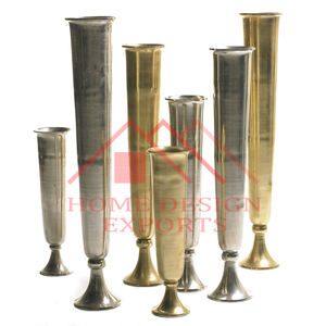 Vases à fleurs en aluminium de haute qualité, finition dorée, pour la maison, l'hôtel, le salon, décoration de table - Product Image 2