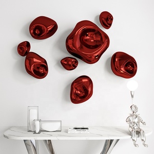 3D Abstract Metal <strong>Wall</strong> <strong>Art</strong> Colourful Stainless Steel Ball Combination <strong>Wall</strong> Decor Creative Metal <strong>Art</strong>
