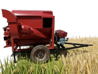 Batteuse robuste 22 CV Diesel/11 kW, idéale pour les récoltes de riz, de blé et de soja, maximisez votre rendement, batteuse HJ-TD125