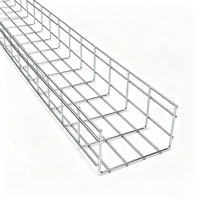 Bac à câbles en treillis métallique en acier au carbone galvanisé sur mesure, panier à câbles à grille ouverte pour la gestion des câbles industriels et les centres de données