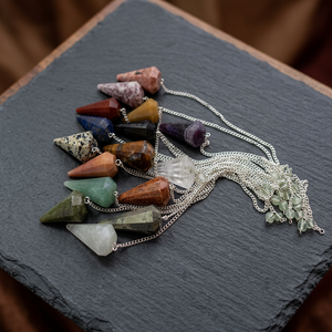 Obsidienne noire, cristal facetté, guérison, agate faite à la main, pierre semi-précieuse, pendule métaphysique de l'âge nouveau - Product Image 6