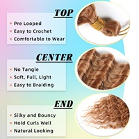 Cheveux synthétiques ondulés de 30 pouces pour tresses au crochet, résistants au feu, pré-démêlés, extra longs, pour femmes noires, vente en gros