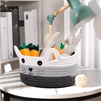 Panier de rangement en corde de coton tressée fait main, décoration d'intérieur, idéal pour le salon, la chambre et les étagères