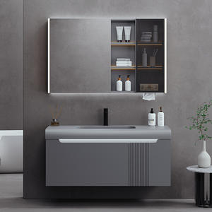 הגעה חדשה עם שכבה רב-שכבתית עץ עמיד למים קרמיקה ארון קיר רכוב קיר - Product Image 4