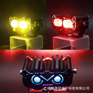 ไฟสปอร์ตไลท์รถจักรยานยนต์คราวน์ 12V LED ลำแสงคู่ รีโมทคอนโทรล ไฟสำหรับออฟโรด - Product Image 2