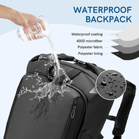 Sac à dos pour ordinateur portable de 15 pouces résistant à l'eau avec logo personnalisé, tendance pour homme, adapté au travail, grande capacité, loisirs, voyage