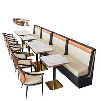 Grands meubles de cantine, café, restaurant, canapé rembourré, table à manger, ensemble de chaises, mobilier commercial, design d'intérieur OOAK