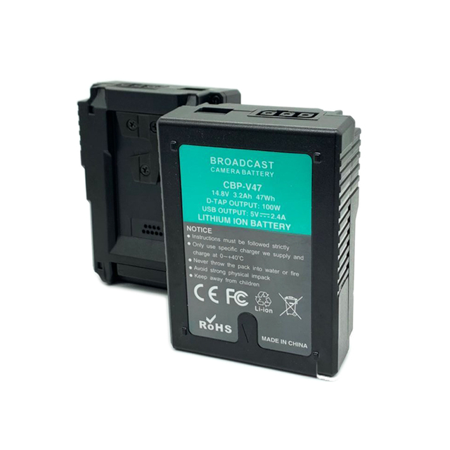 Palm-size Mini V Mount Battery 47Wh 300g 3200mAh with Dual D-Tap USB Output 9V 2A Power Bank for Blackmagic Cameras