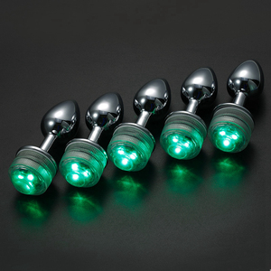 Scatola personalizzata gratuita colorata lampada a LED Vagina massaggiatore giocattoli sessuali in metallo <span class=keywords><strong>Plug</strong></span> anale per uomini e donne gioco adulto - Product Image 4