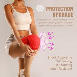 VBOSI Rodilleras de Baloncesto con Logotipo Personalizado, Rodilleras de Voleibol Antideslizantes con Protección Antichoque de Panal, Soporte Protector para Piernas - Product Image 2