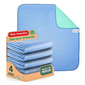 แผ่นซับปัสสาวะ4ชั้นแบบนุ่มใช้ซ้ำได้แผ่นรองเตียงกันน้ำ - Product Image 1