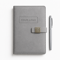 Ensemble cadeau de carnet de notes professionnel en cuir PU A5 avec logo personnalisé, stylo métallique, recharge et tasse isotherme – Agenda de bureau d'entreprise en gros