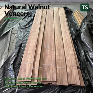 Chapa de Madera de Nogal de Grano Recto de 0.65mm, Textura Real de Nogal, Chapa de Lujo para Interiores, para Revestimiento de Puertas y Paneles de Pared - Product Image 6