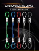Kit de fixation réglable en câble de fil d'acier PVC multicolore de 2 mm et 3 mm pour accrocher des tableaux, des bonsaïs, des balançoires et des appareils photo