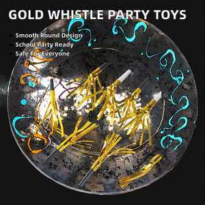 Whistle <b>Party</b> <b>Toys</b> Gold Blowouts Noisemakers Whistles Foil Curtain for Christmas New Year Birthday <b>Party</b> - Product Image 2