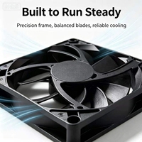Ventilateur axial EVERFLOW 8010 80*80*10mm DC 12V PWM à roulement à billes, très fin, 24dB, flux d'air pour CPU, PLC, ordinateur industriel, OEM