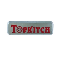 Plaque signalétique métallique personnalisable en aluminium poli, durable, imprimée en typographie, pour machines, équipements et marques d'usine