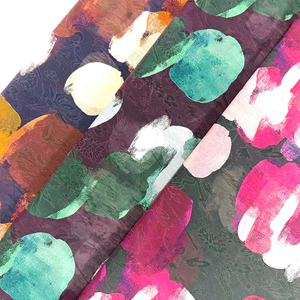 Superventas Rayón/Nylon Jacquard Efecto de pintura al óleo Tela impresa digital para vestido de mujer - Product Image 6