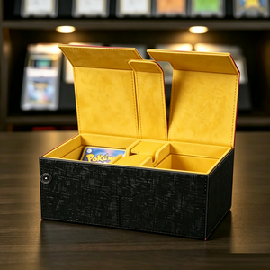 Boîte double compartiment en PU personnalisée en gros pour dés et cartes à collectionner – Accessoires de jeu TCG - Product Image 3