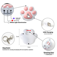 Jouet pour chat écologique, mignon, stylo laser, porte-clés infrarouge, lumière laser, rechargeable par USB, trois-en-un