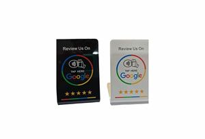 Suporte de Mesa Personalizado para Avaliações do Google com NFC - Acrílico PVC (213/215/216 para Redes Sociais) - Product Image 6