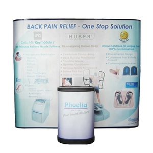 Dễ dàng thiết lập triển lãm Backdrop 8ft <span class=keywords><strong>Magnetic</strong></span> PVC <span class=keywords><strong>Pop</strong></span> <span class=keywords><strong>Up</strong></span> hiển thị khung nhôm triển lãm thương mại Booth đứng cong vải Backdrop - Product Image 3