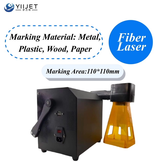 Fiber Laser Marking Machine Air-Cooled High-Speed for Metal Production Date Logo Text Batch Number QR Code Serial Counter