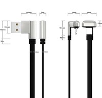 Câble de données USB-C vers Type-C à angle droit de 90 degrés Gamer Sync 5A à charge rapide avec gaine en silicone pour ordinateur et imprimante