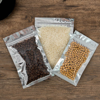 Sacs en Mylar holographiques transparents imprimés personnalisés, réutilisables, avec fermeture éclair, de qualité alimentaire, pour cosmétiques, vente en gros, sacs laser