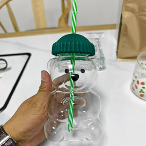 Grand stock disponible, style tendance, <span class=keywords><strong>prix</strong></span> bas, tasse en verre créative en forme d'ours en peluche Starbuck - Product Image 4