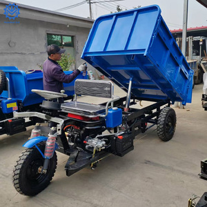 Triciclo de Carga Azul de 250cc con Tres Ruedas y Caja Abatible, Motocicleta con Motor - Product Image 1