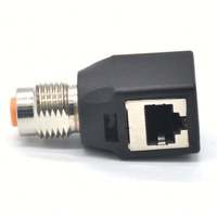 Connecteur Circulaire Industriel Étanche IP67 4 Broches Code D M12 RJ45 avec Boîtier PA -25~+85°C 250V 4A >100 Cycles de Raccordement