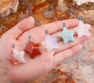 20มม. คริสตัลบำบัดแบบผสมอัญมณีรูปดาว Cabochon อัญมณีหลวมสำหรับทำเครื่องประดับทำเองแหวนต่างหูจี้ - Product Image 4