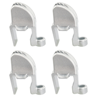 4 PCS/Set Crochet d'aile réglable Crochet flottant adapté aux bateaux Yachts Rail compatible Taille 1 pouce Rails de tube carrés de 1.25 pouces