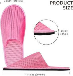 Chaussons d'été de luxe réutilisables en tissu maillé, confortables, respirants, lavables, jetables pour hôtel et spa - Product Image 2